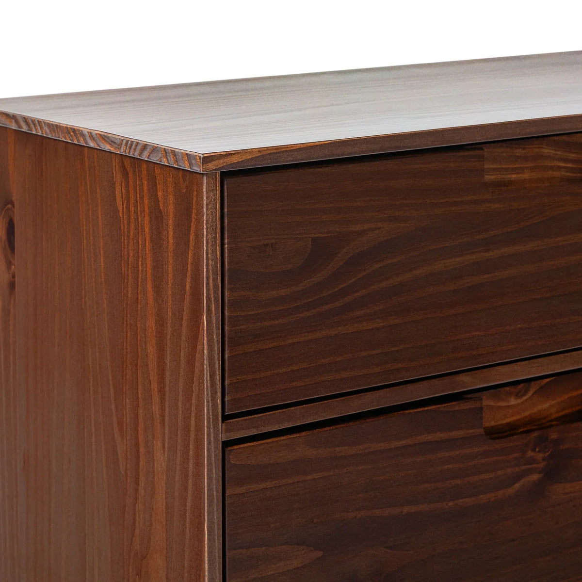 Nouveauté 2026 – Commode Walker Edison Sonoma 6 tiroirs en bois massif couleur caramel