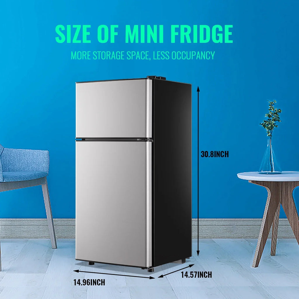 Nouveauté 2026 – Mini-réfrigérateur Tacool de 2,4 pi³ avec congélateur, petit réfrigérateur de format appartement, noir, NEUF
