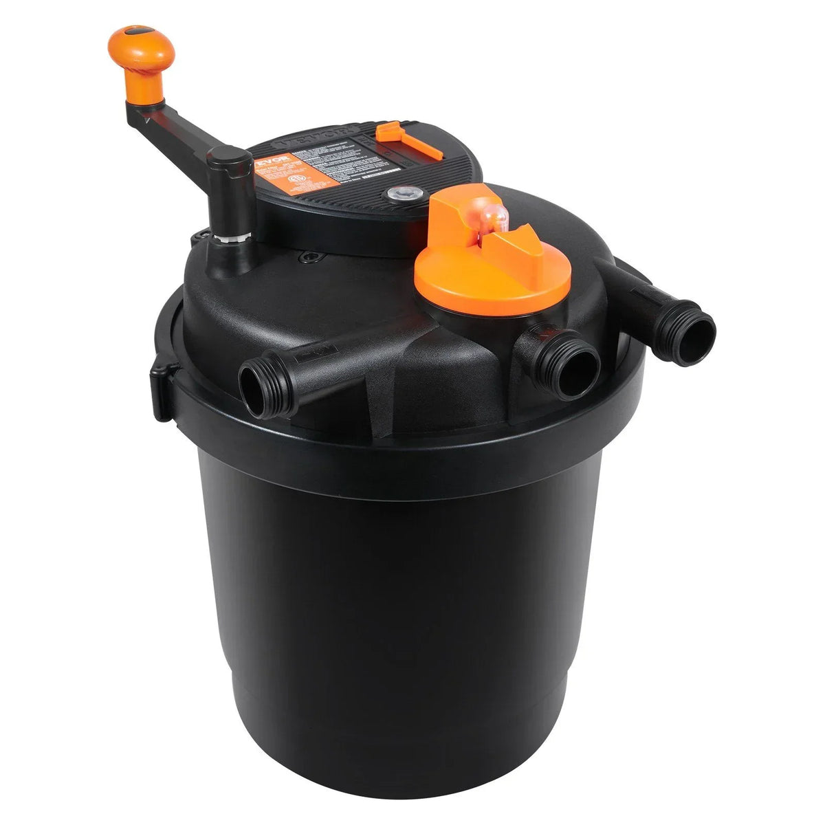 Nouveauté 2026 – Filtre à pression Bio pour bassins avec lampe UV-C 13 W, débit de 1580 GPH, pour bassins jusqu'à 1600 gallons, filtration biologique sous pression pour bassins de jardin, aquariums à carpes koï et fontaines