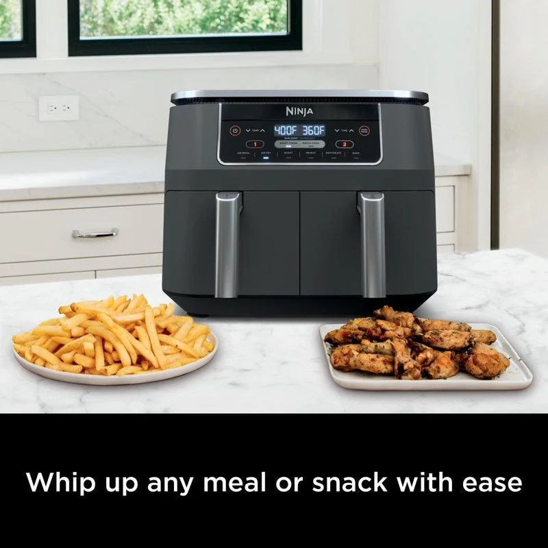 Nouveauté 2026 – Friteuse à air Ninja Foodi 6-en-1 de 8 pintes (8 litres) à 2 paniers avec technologie DualZone