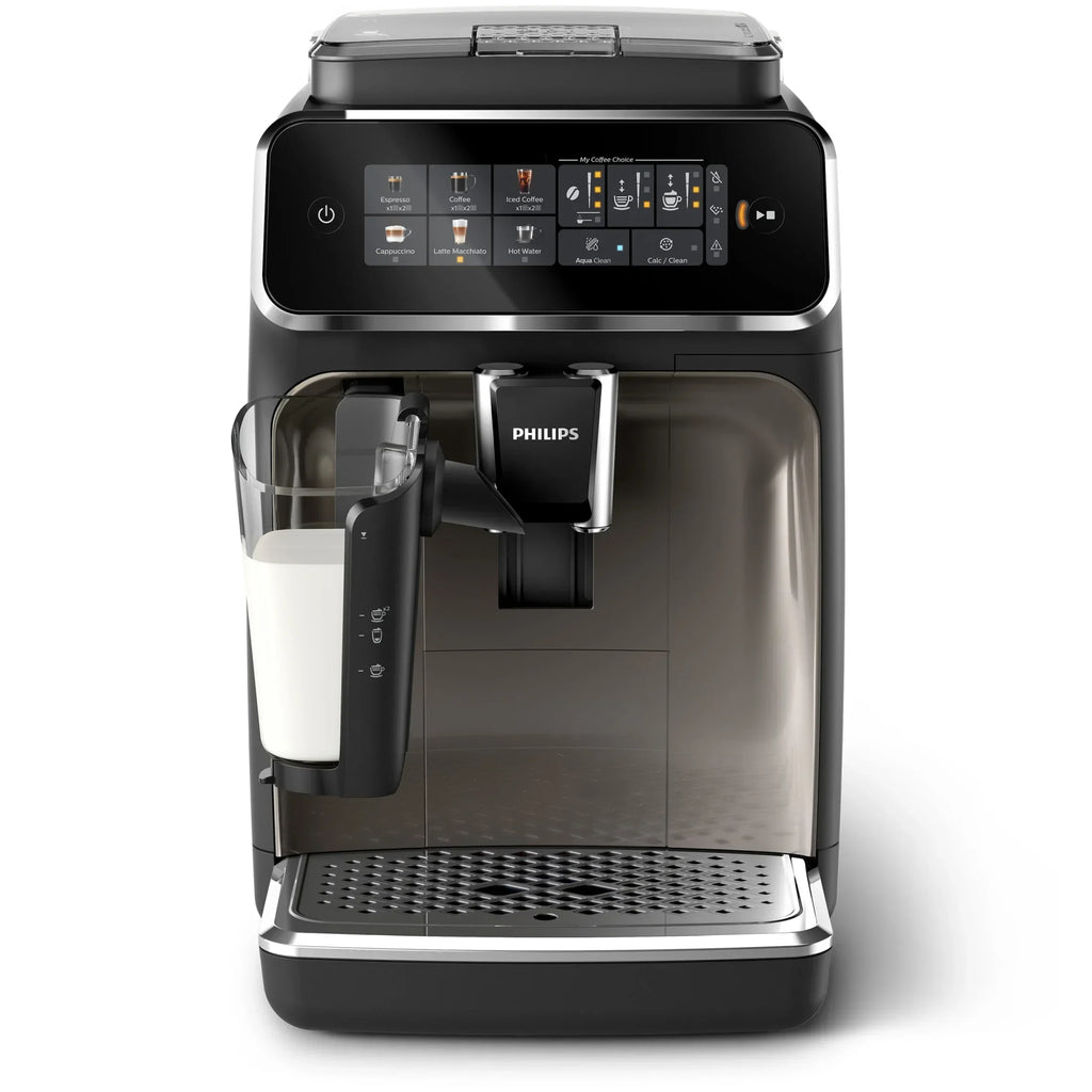 Nouveauté 2026 – Machine à expresso entièrement automatique Philips 3300 avec mousseur à lait LatteGo, noir et chrome