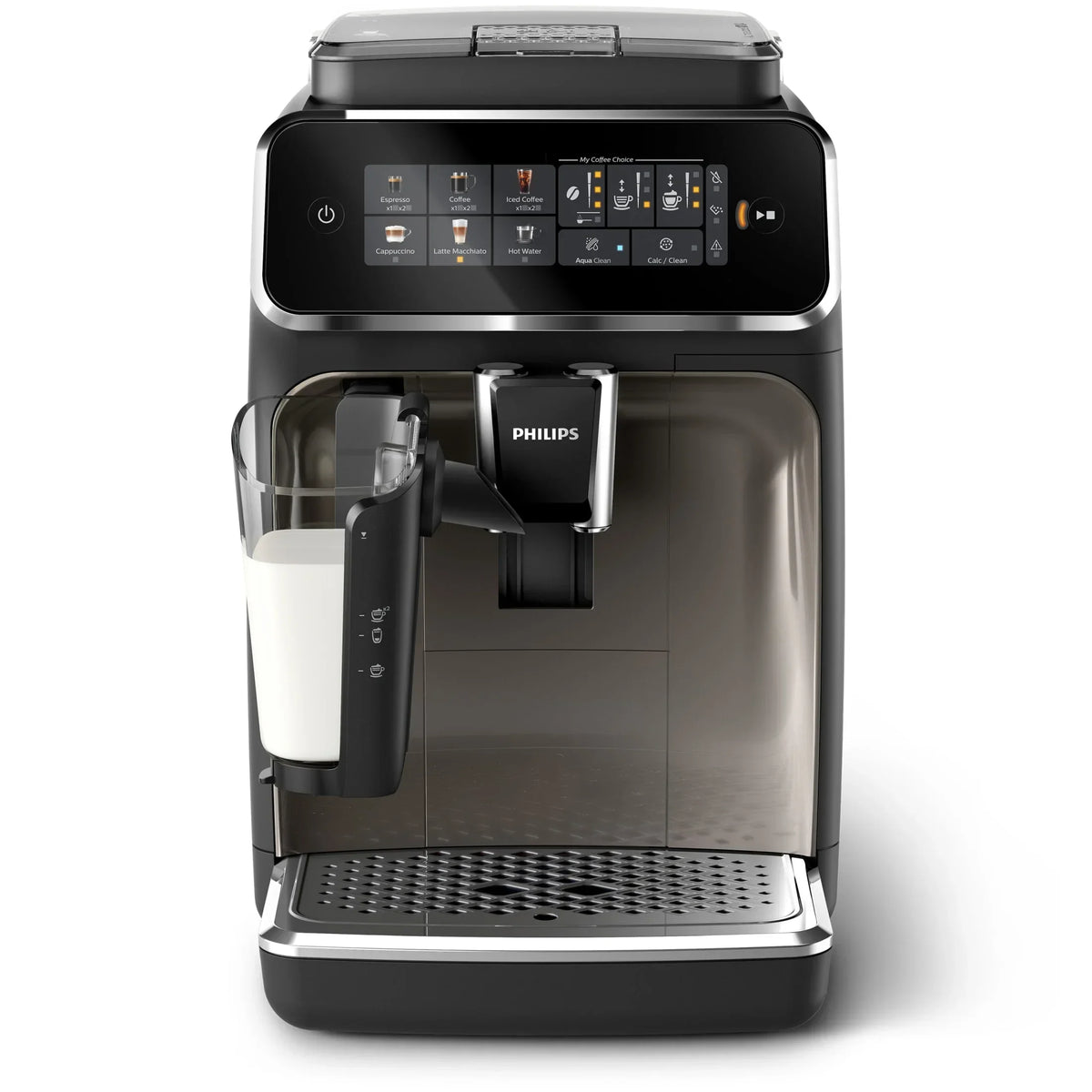 Nouveauté 2026 – Machine à expresso entièrement automatique Philips 3300 avec mousseur à lait LatteGo, noir et chrome