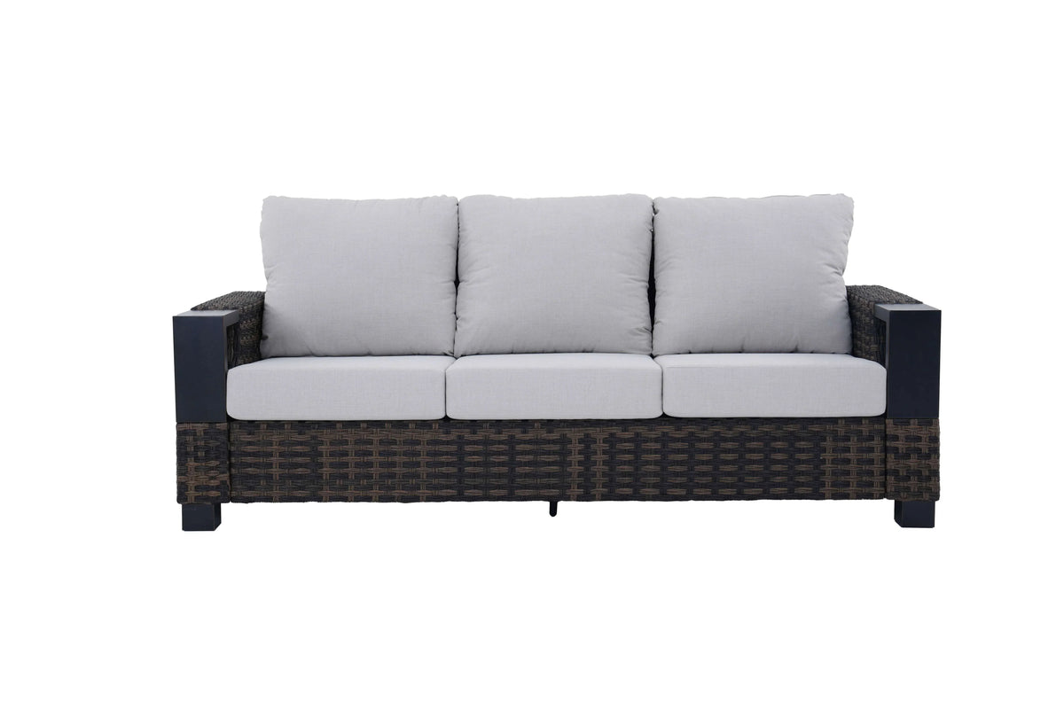 Nouveauté 2026 – Canapé d'extérieur en osier Rockport de Better Homes & Gardens , marron