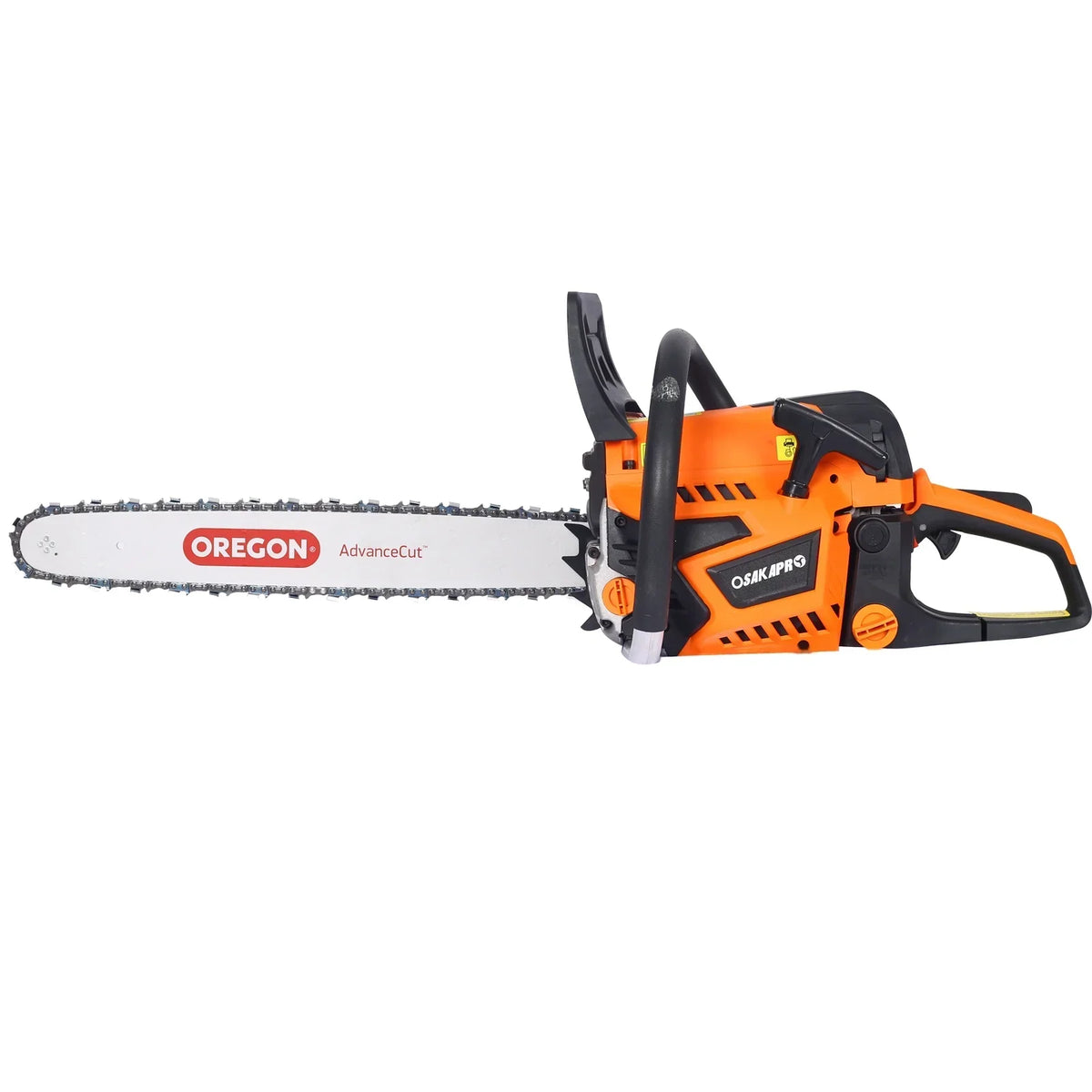 Nouveauté 2026 – ! Tronçonneuse à essence 20 pouces, 52 cm³, pour l'abattage et la coupe du bois. Moteur 2 temps conforme aux normes EPA. Guide-chaîne Oregon