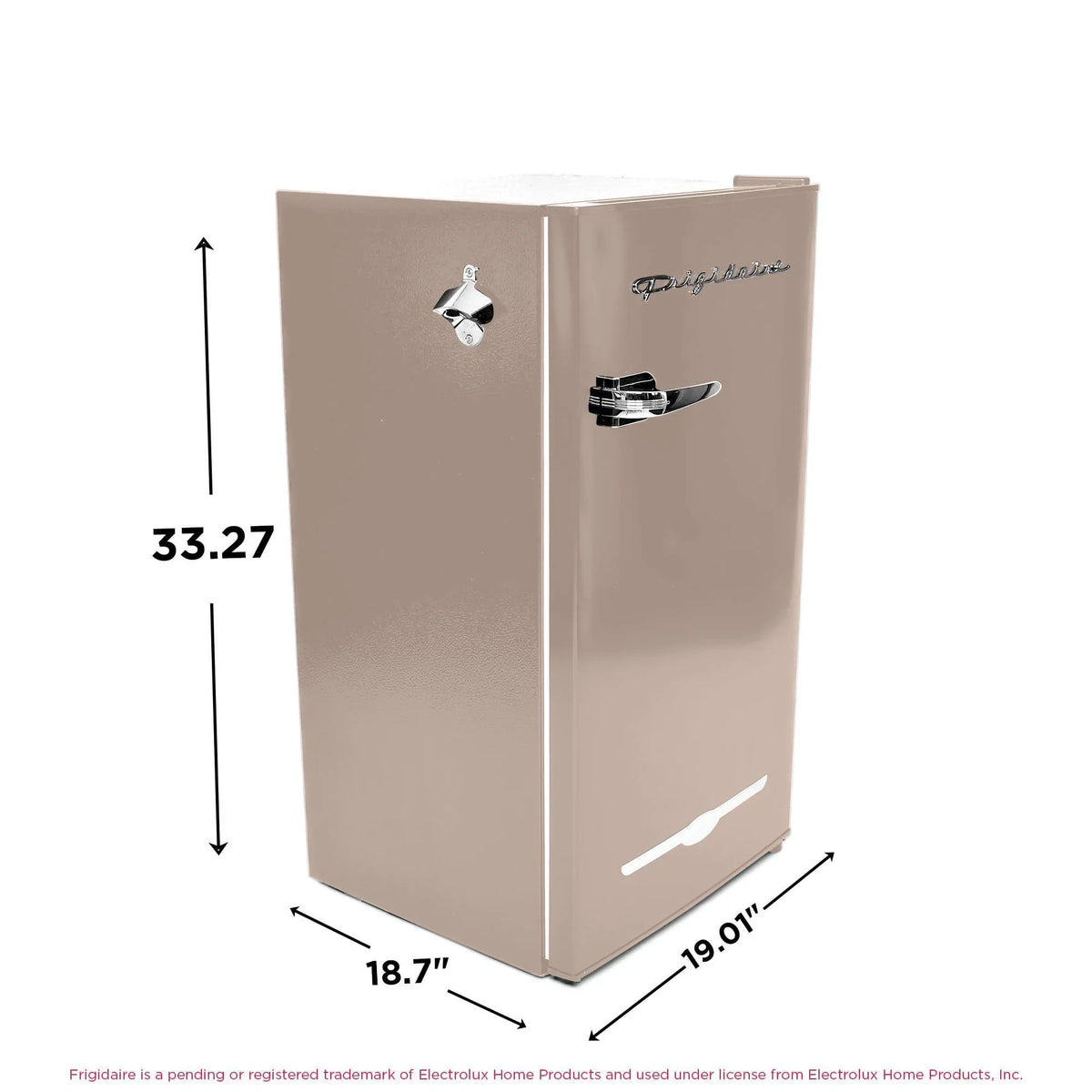 Nouveauté 2026 – Réfrigérateur de bar rétro Frigidaire EFR376-C-PINK 3,2 pi³ (rose), 65 watts, avec ouvre-bouteille latéral