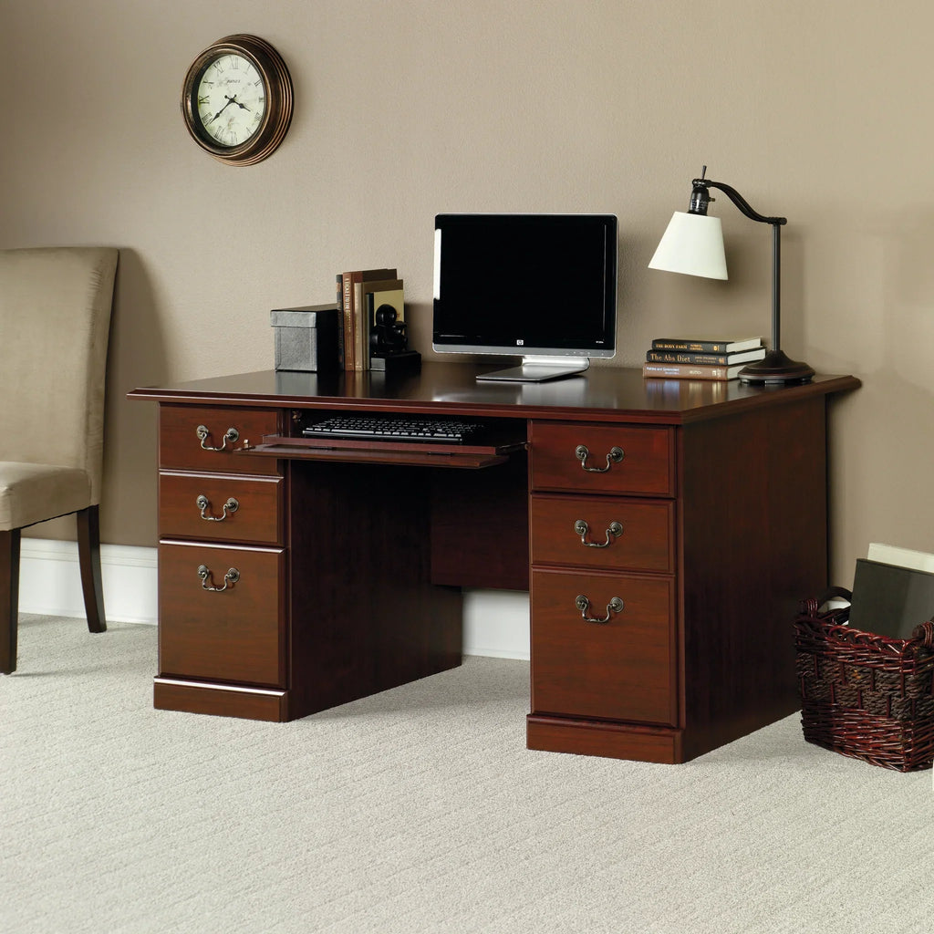 Nouveauté 2026 – Bureau d'ordinateur Sauder Heritage Hill , finition cerisier classique