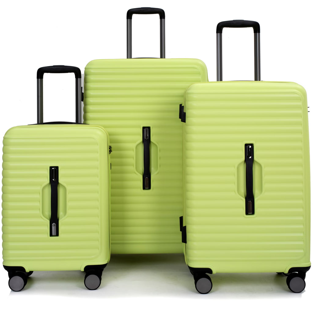 Nouveauté 2026 – Ensemble de 3 valises PAPROOS (51/61/71 cm), valise rigide légère avec port USB et crochets latéraux, bagage de voyage avec serrure TSA, valise à roulettes rigide pour l'école et les voyages, rose