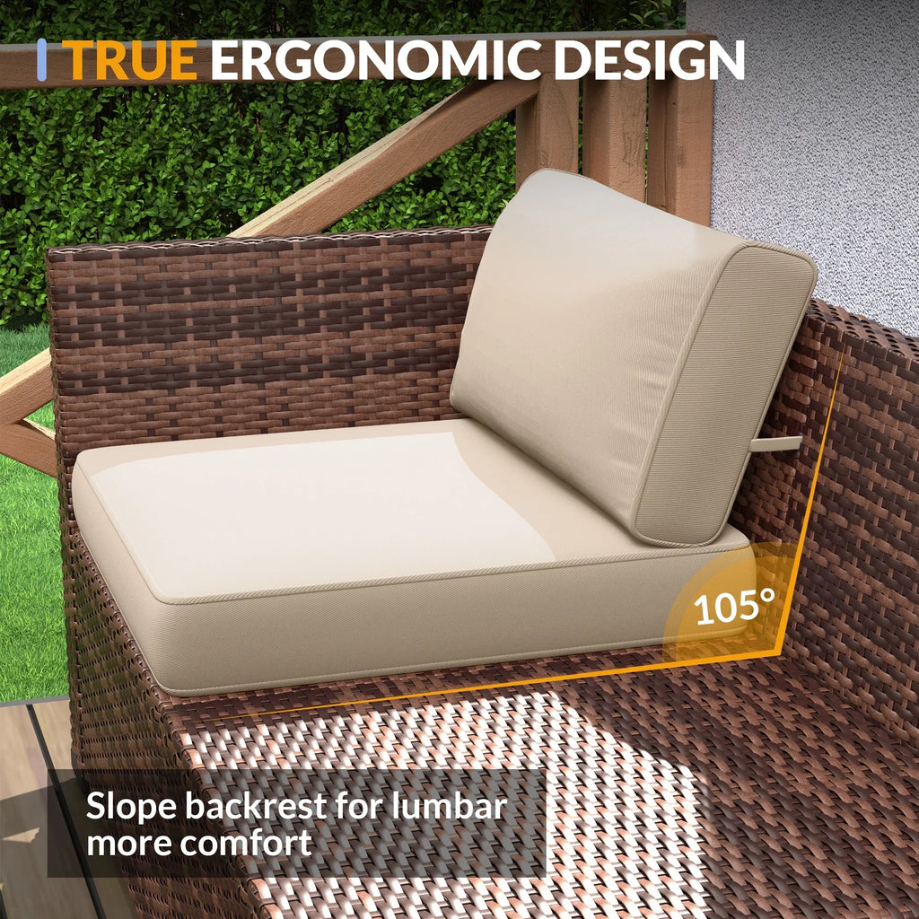 Nouveauté 2026 – Ensemble de mobilier de patio 7 pièces ELPOSUN , canapé d'angle en rotin gris foncé pour jardin