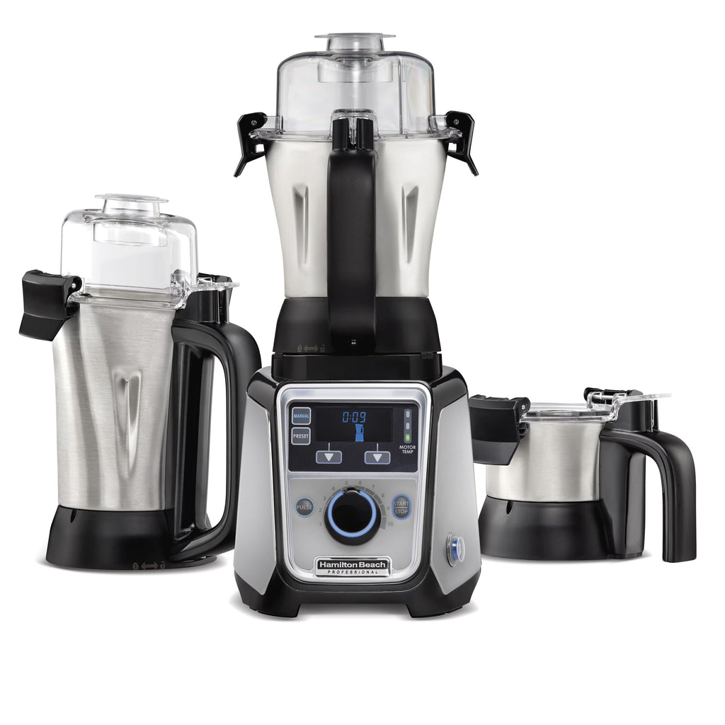 Nouveauté 2026 – Mixeur-broyeur à jus professionnel Hamilton Beach , 2,2 CV, 120 V, avec 3 bocaux en acier inoxydable, 1,5 litre, modèle 58770