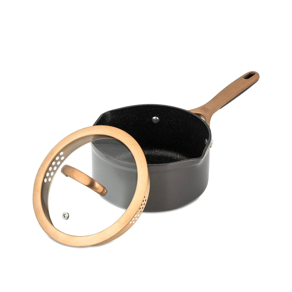 Nouveauté 2026 – Batterie de cuisine antiadhésive 12 pièces Thyme & Table Supreme , casseroles et poêles - Bronze