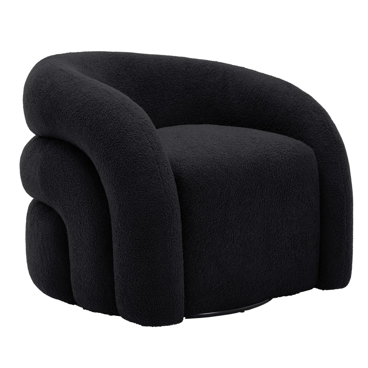 Nouveauté 2026 – Fauteuil pivotant 360" pour salon, fauteuil tonneau bouclé, canapé une place, fauteuil de lecture, vert sauge