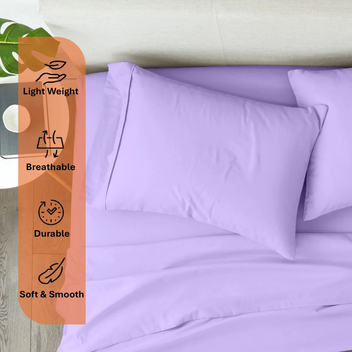 Nouveauté 2026 – Parure de lit 4 pièces en coton égyptien Giza 100 % (600 fils/cm²), drap-housse à bonnet profond de 38 cm, satin doux et respirant - Noir, 1 place