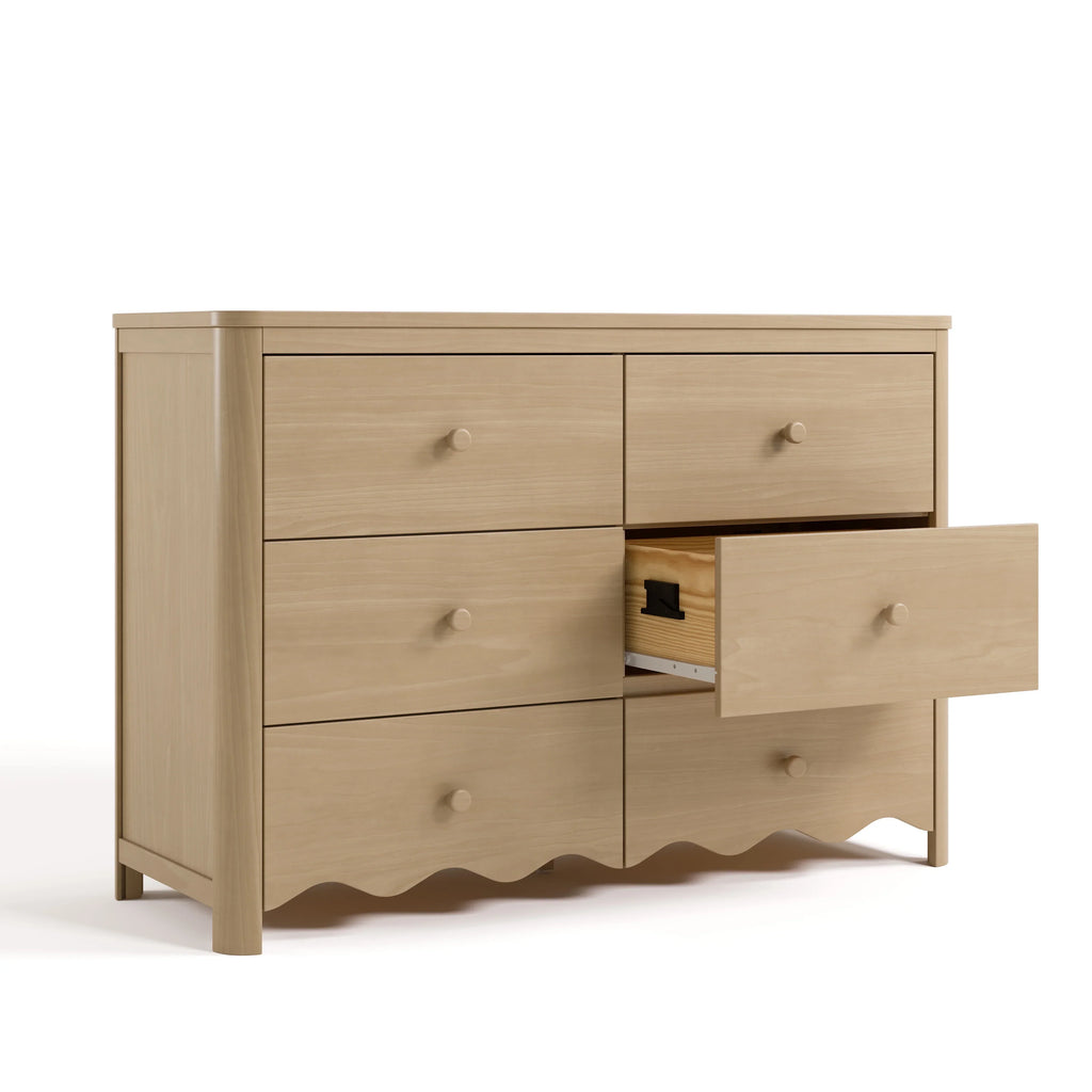 Nouveauté 2026 – Commode pour chambre d'enfant Storkcraft Casablanca 6 tiroirs, couleur sauge
