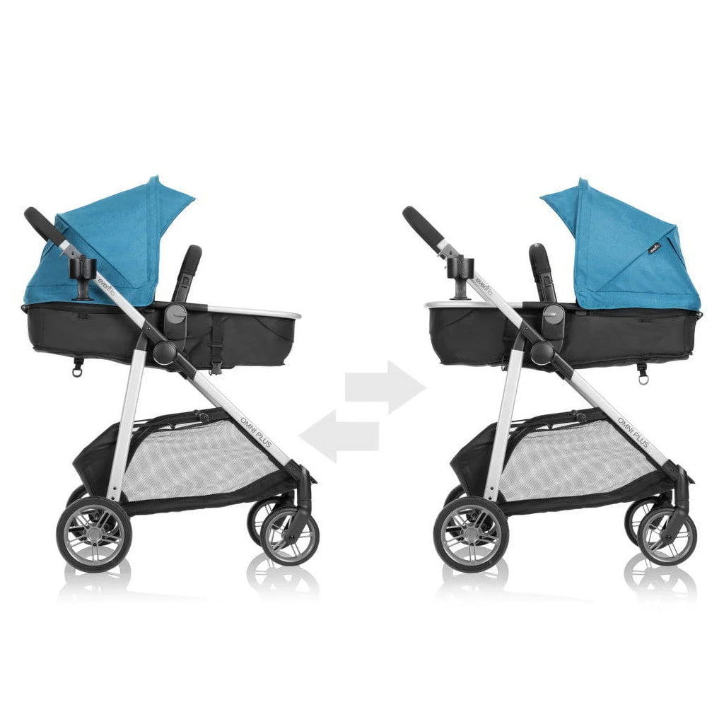 Nouveauté 2026 – Système de voyage modulaire Evenflo Omni Plus avec siège auto pour bébé LiteMax Sport, gris Mylar, unisexe