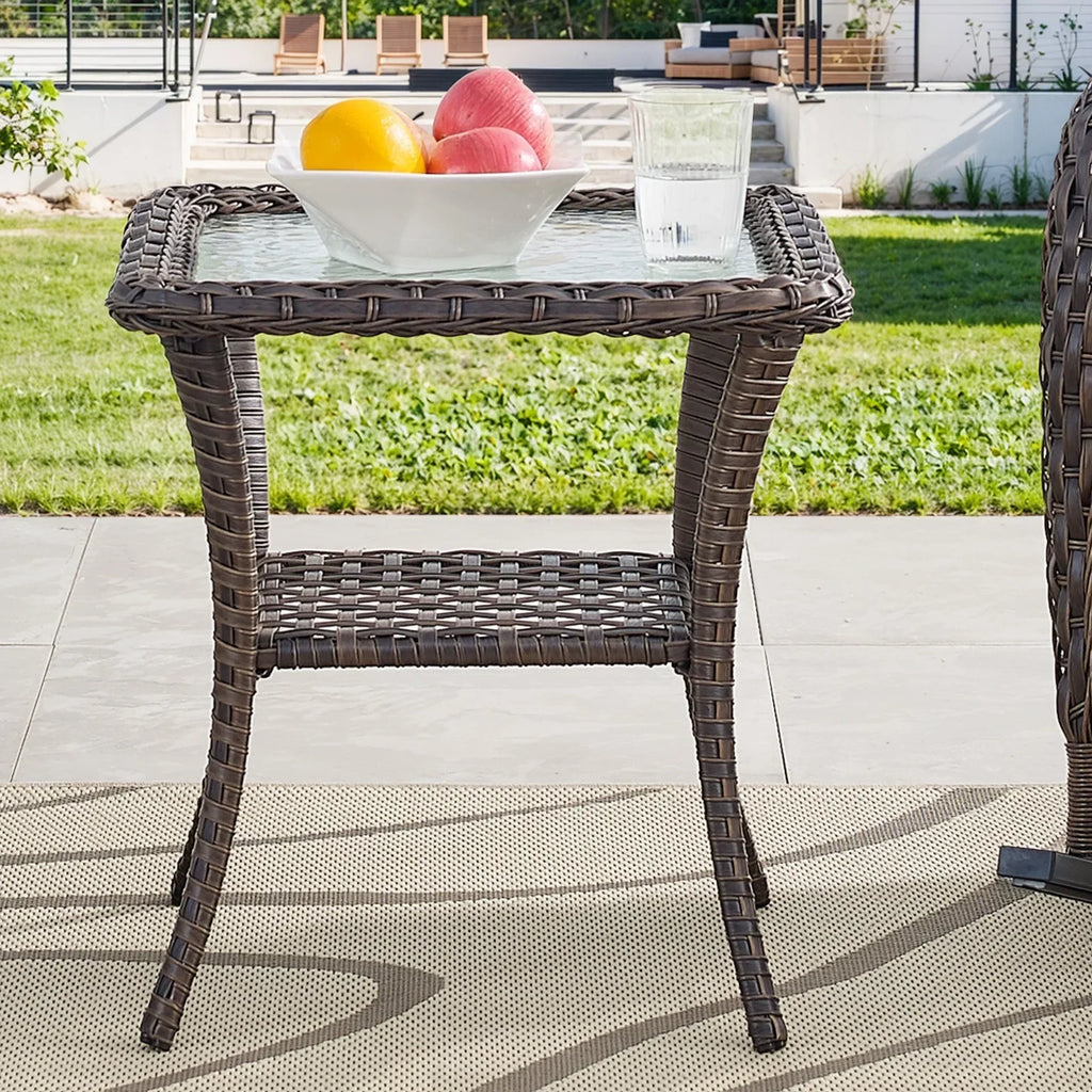 Nouveauté 2026 – Fauteuil inclinable d'extérieur OPOHORO , chaise longue de patio inclinable réglable avec coussin, en osier, avec dossier et repose-pieds réglables, idéal pour le bord de la piscine, beige