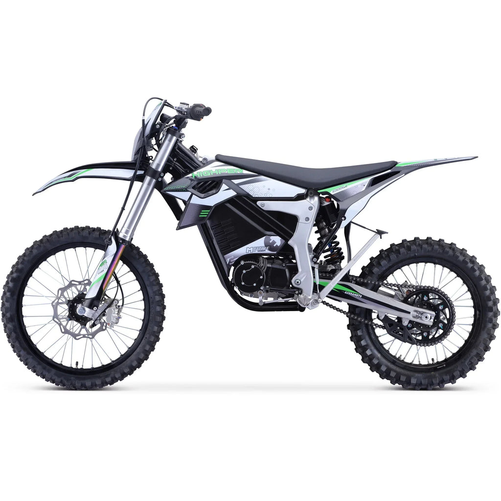 Nouveauté 2026 – Motocross électrique MotoTec Venom 72 V 12 000 W blanche