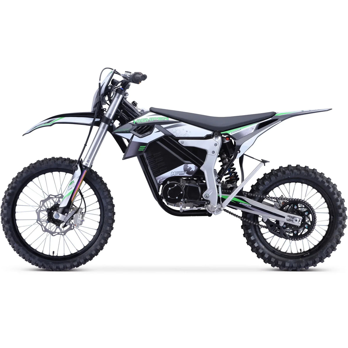 Nouveauté 2026 – Motocross électrique MotoTec Venom 72 V 12 000 W blanche