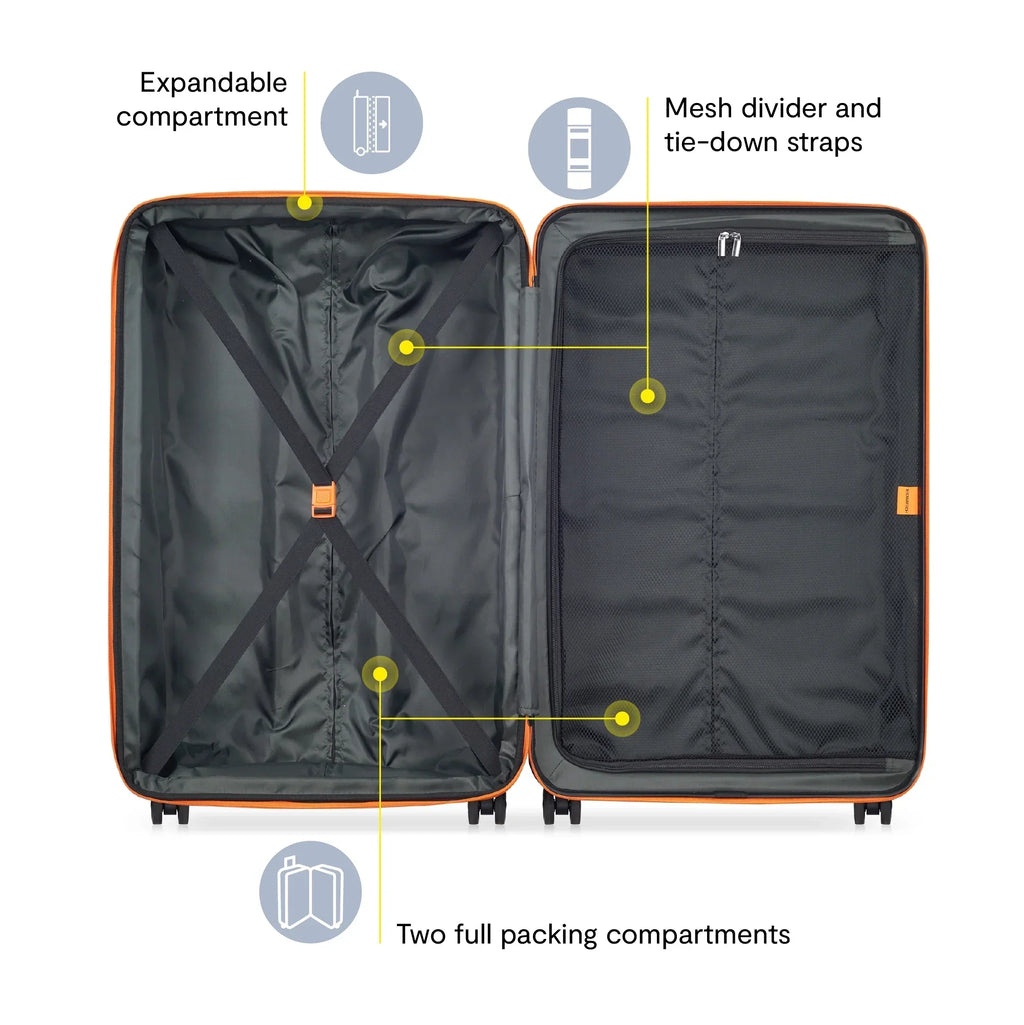 Nouveauté 2026 – Valise rigide à roulettes Securitech by Delsey Citadel 31" (grand modèle, verte), modèle , grande taille, enregistrée
