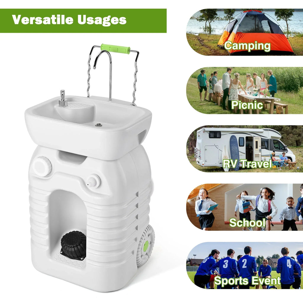 Nouveauté 2026 – Station de lavage des mains portable , lavabo sur pied, 45 L (12 gallons), pour camping et jardin