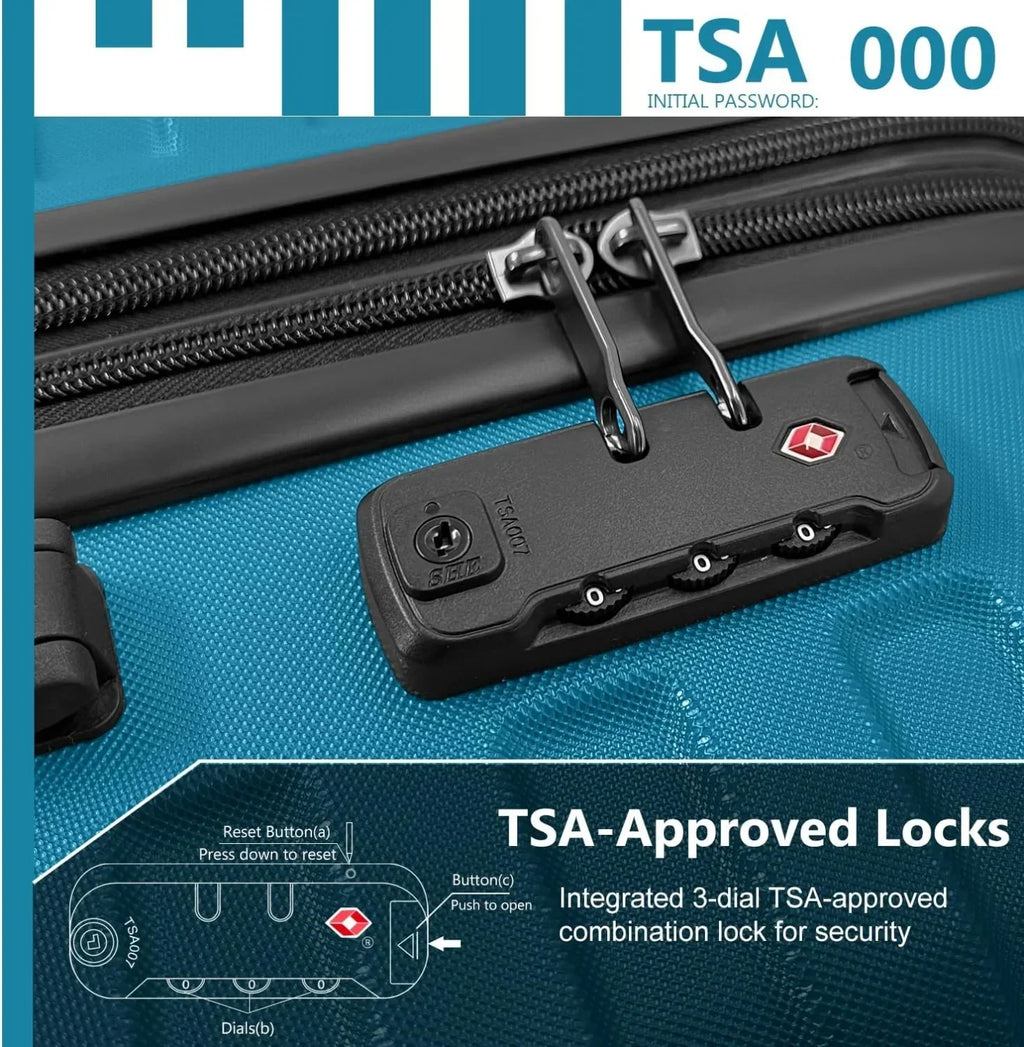 Nouveauté 2026 – Ensemble de 6 valises rigides comprenant des valises extensibles à roulettes pivotantes avec serrure TSA, 25 % de capacité supplémentaire, un sac de voyage et une trousse de toilette, valises en ABS crème