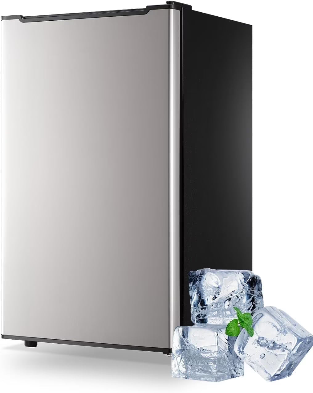 Nouveauté 2026 – Congélateur vertical Upright , congélateur vertical compact de 85 litres (3 pi³) avec thermostat réglable, mini-congélateur avec porte simple réversible en acier inoxydable, argent
