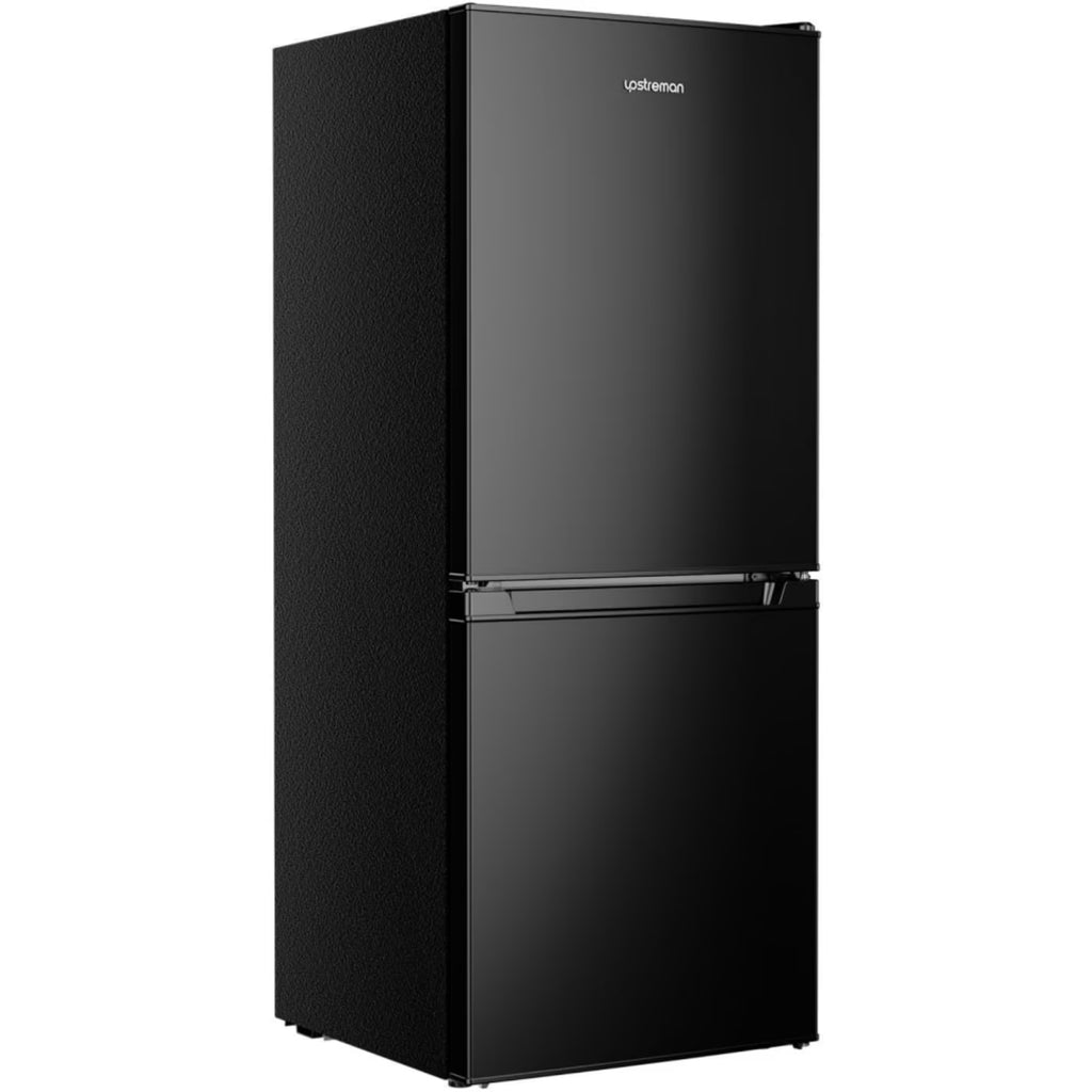 Nouveauté 2026 – Mini-réfrigérateur Upstreman 4 pi³ (113 L) avec congélateur inférieur, 2 portes, thermostat réglable et tablettes en verre amovibles, noir BM40