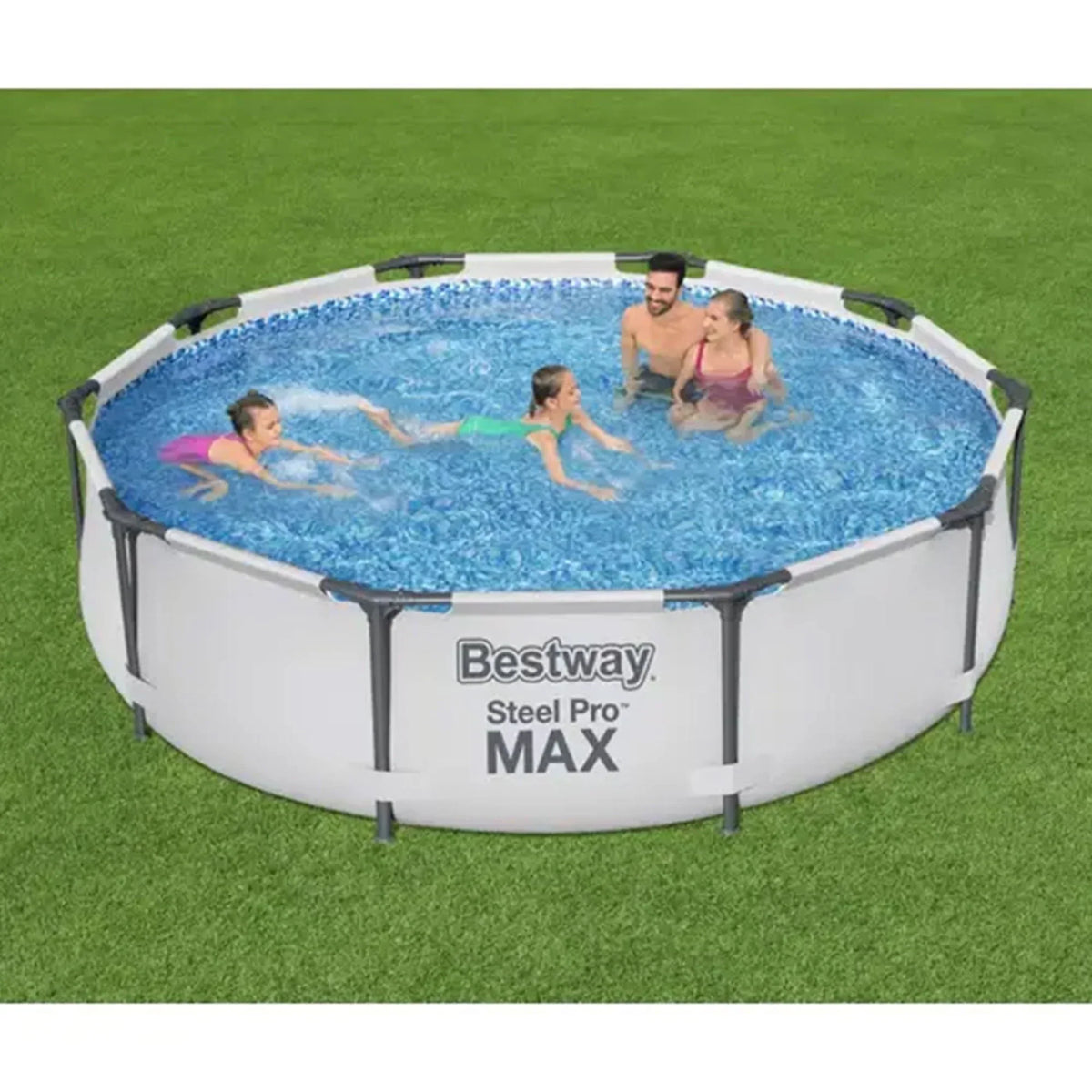 Nouveauté 2026 – Piscine hors sol extérieure Bestway Steel Pro MAX 10'x30" avec pompe, structure métallique, ronde
