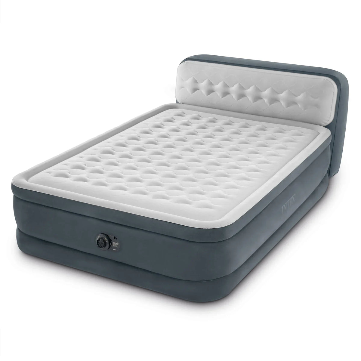 Nouveauté 2026 – Matelas Intex Dura-Beam Deluxe Plush Headbed Queen avec pompe intégrée - Emballage ouvert