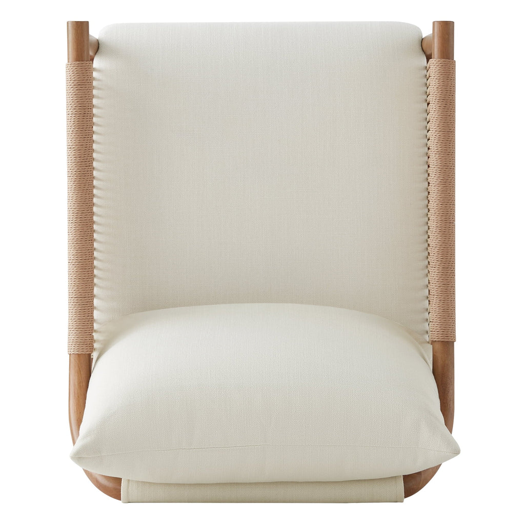 Nouveauté 2026 – Fauteuil d'appoint moderne CHITA , fauteuil tressé pour salon, crème