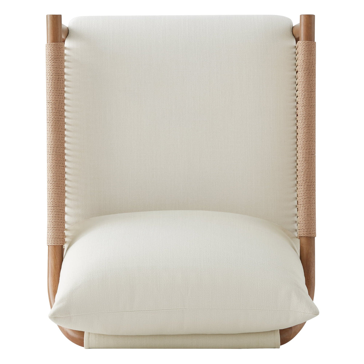 Nouveauté 2026 – Fauteuil d'appoint moderne CHITA , fauteuil tressé pour salon, crème