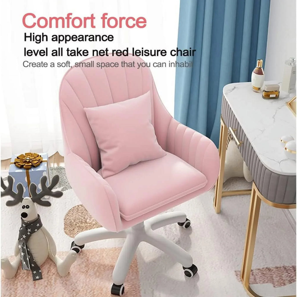 Nouveauté 2026 – Fauteuil de bureau Home , chaise d'ordinateur avec dossier mi-haut capitonné, style moderne, pivotante et réglable en hauteur, en velours blanc