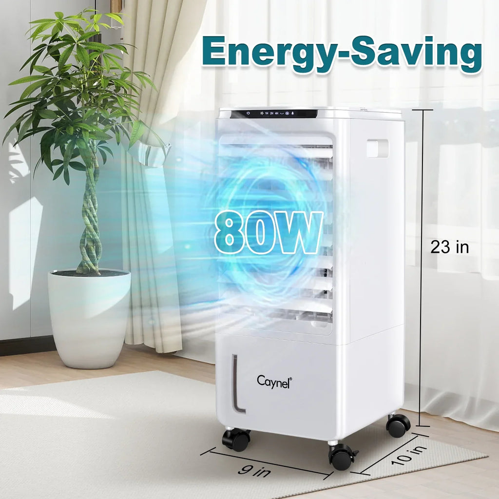Nouveauté 2026 – Refroidisseur d'air par évaporation CAYNEL , climatiseur portable avec minuterie 7 h pour arrêt automatique, réservoir de 1,85 gallons, climatiseur sans fenêtre, climatiseur de type rafraîchisseur d'air pour chambre à coucher, intéri
