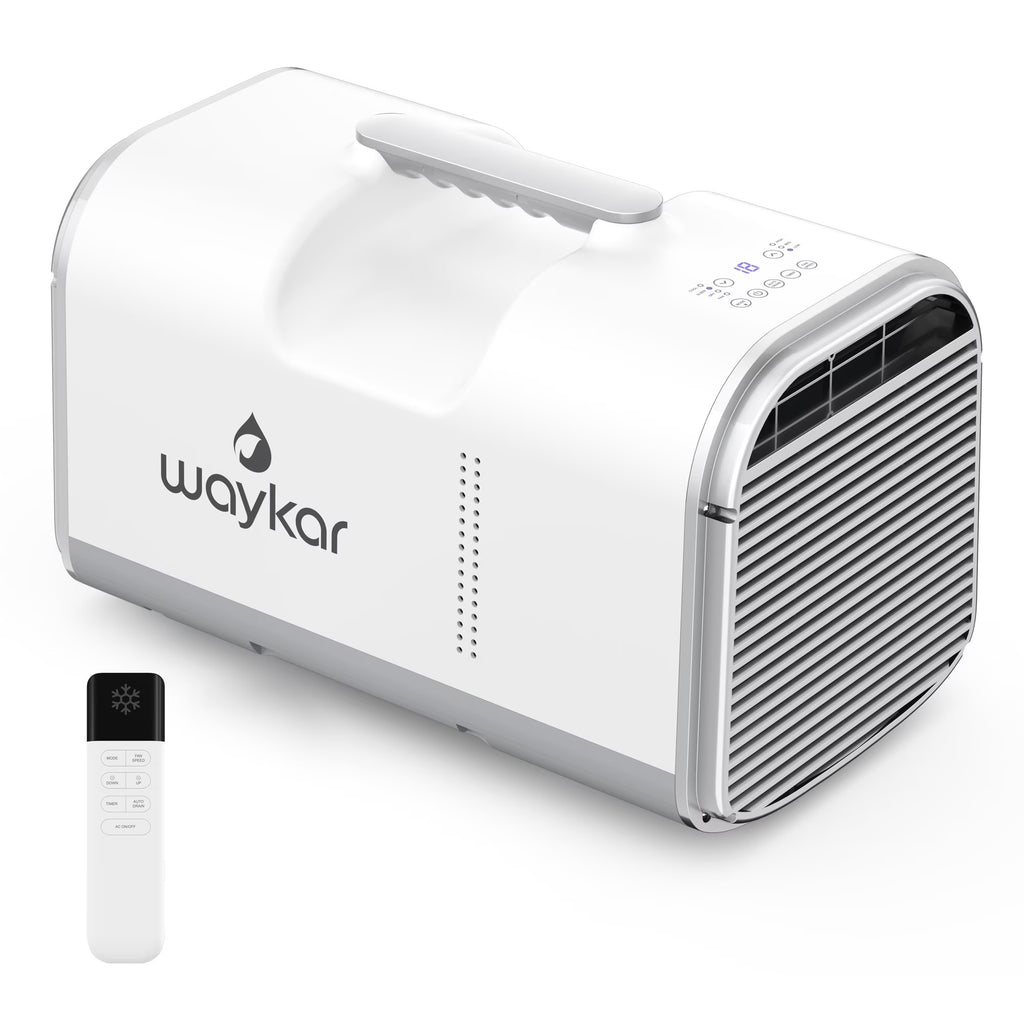 Nouveauté 2026 – Climatiseur portable Waykar 4500 BTU pour tente, camping, camping-car, 12 m², faible niveau sonore, télécommande