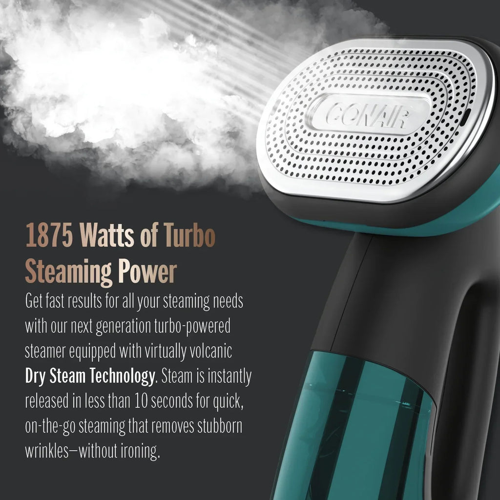 Nouveauté 2026 – Défroisseur vapeur portable Conair Turbo ExtremeSteam 1875 W, 2 en 1, taille unique, noir/vert GS107 (édition limitée