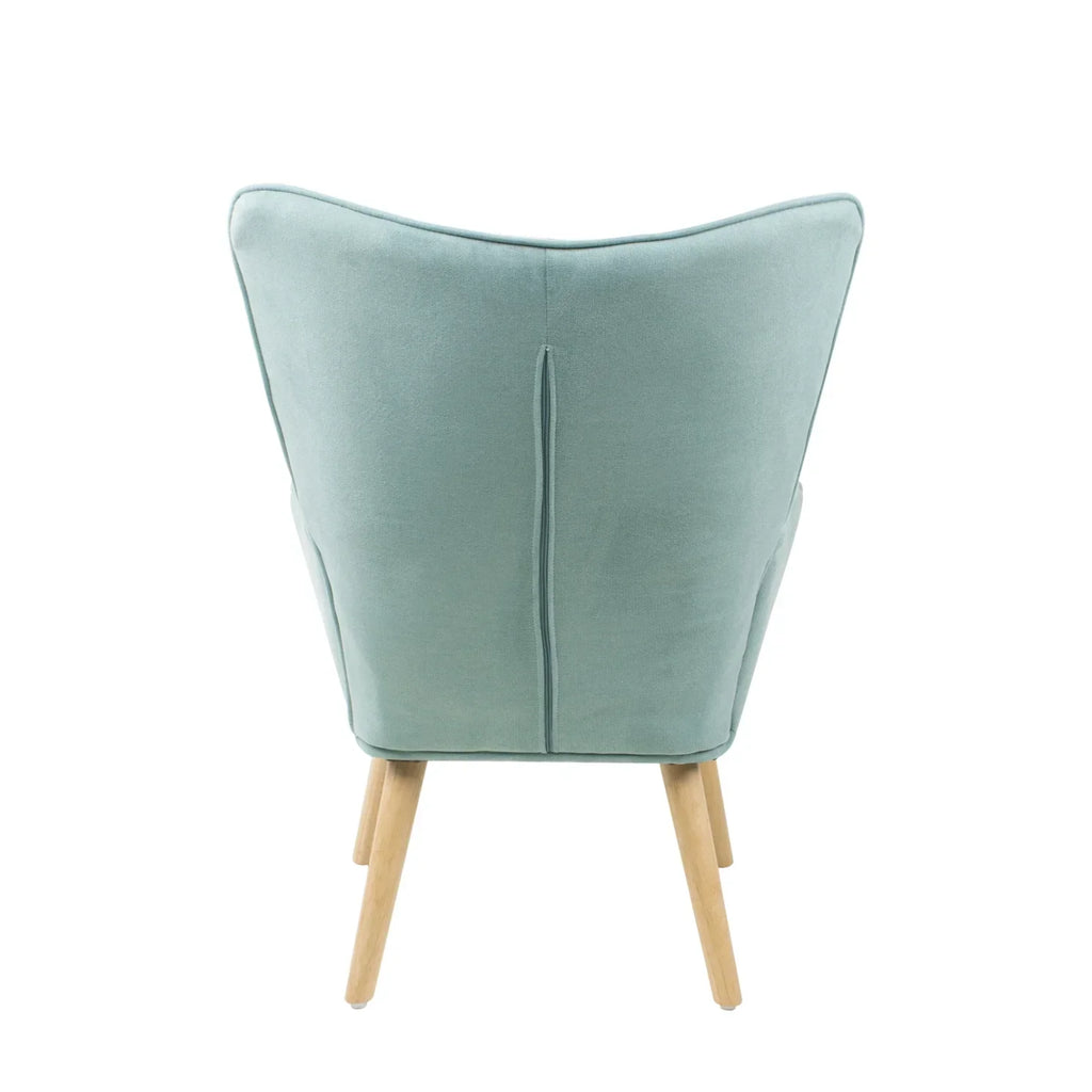 Nouveauté 2026 – Fauteuil d'appoint moderne avec pieds en bois massif et dossier haut à oreilles, ensemble de fauteuil avec repose-pieds, fauteuil confortable pour salon, salle de lecture, chambre, patchwork coloré
