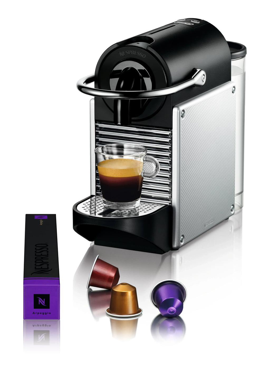 Nouveauté 2026 – Machine à expresso Nespresso Pixie de De'Longhi, aluminium