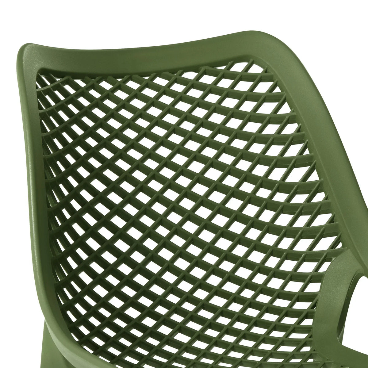 Nouveauté 2026 – Ensemble de salle à manger d'extérieur WestinTrends Playa 5 pièces avec table et chaises empilables, structure en métal, vert olive