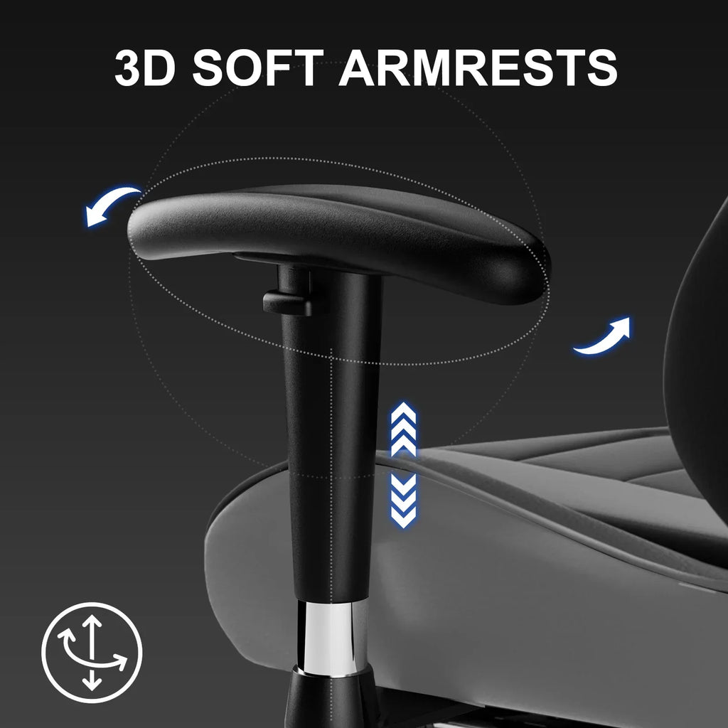 Nouveauté 2026 – Chaise de jeu GTRACING , chaise de bureau ergonomique avec soutien lombaire, revêtement en cuir PU, repose-pieds et appui-tête réglable, rouge