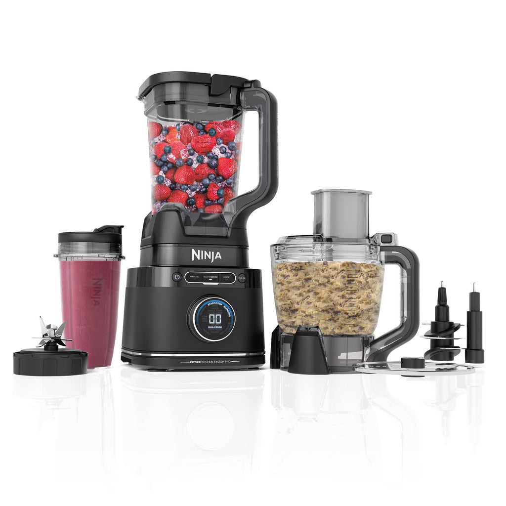 Nouveauté 2026 – Système de cuisine Ninja Detect TB400 : mixeur et robot culinaire avec technologie Blend Sense, argent