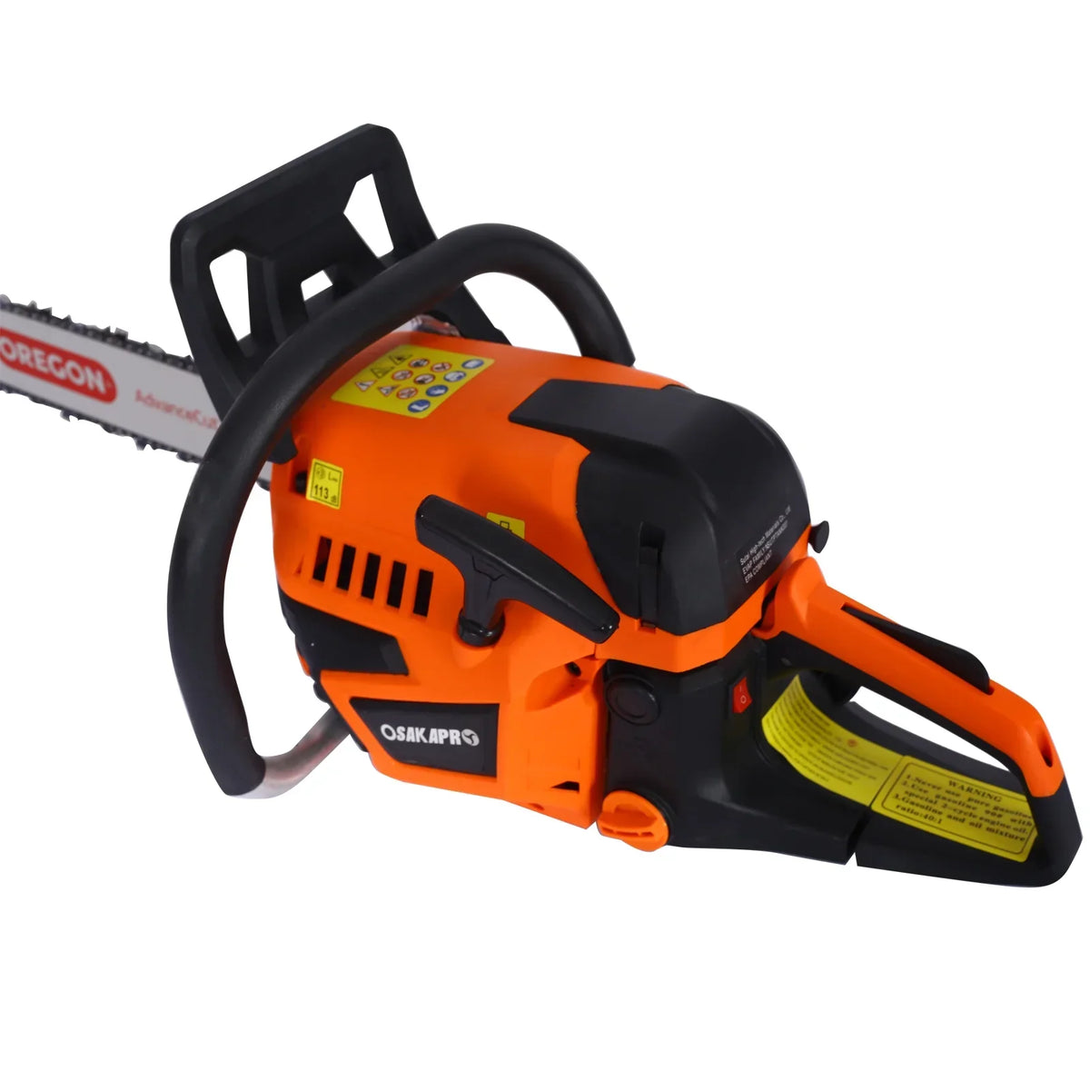 Nouveauté 2026 – ! Tronçonneuse à essence 20 pouces, 52 cm³, pour l'abattage et la coupe du bois. Moteur 2 temps conforme aux normes EPA. Guide-chaîne Oregon