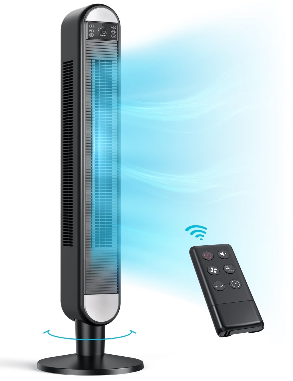 Nouveauté 2026 – Ventilateur tour Dreo pour la maison, ventilateur sur pied de 107 cm avec télécommande, ventilateur oscillant de 229 cm pour l'intérieur, ventilateurs de chambre silencieux (34 dB), 6 vitesses, 4 modes, minuterie de 12 heures, ventil