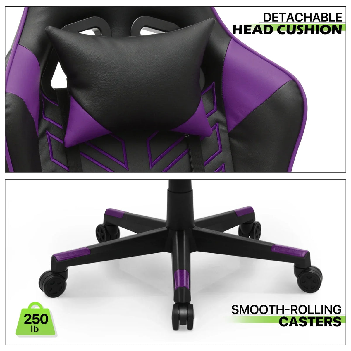 Nouveauté 2026 – Chaise de jeu ergonomique Magshion , chaise de jeu confortable, chaise de bureau en cuir, chaise de jeu pivotante et réglable, bleue