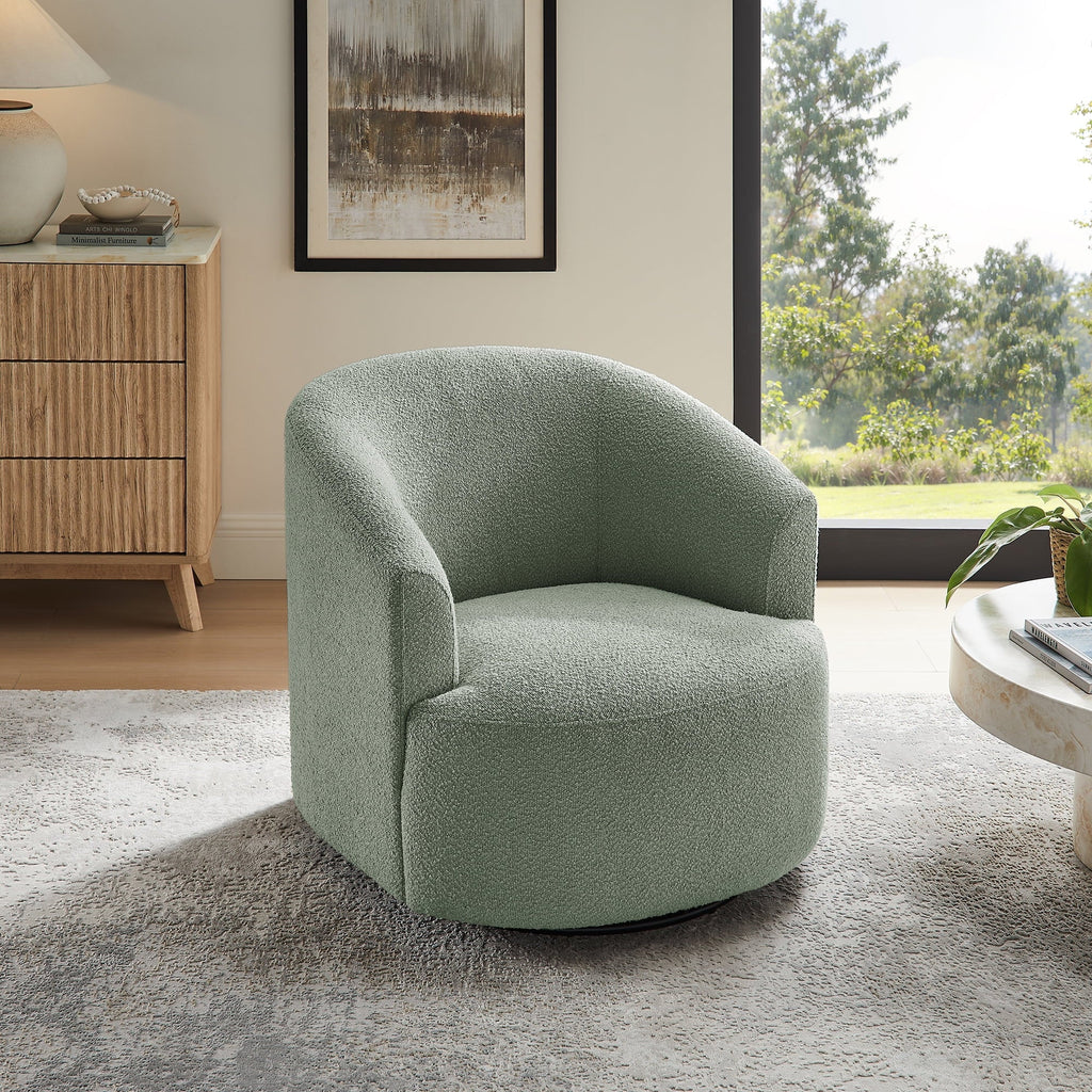 Nouveauté 2026 – Fauteuil pivotant Mainstays Boucle , taupe