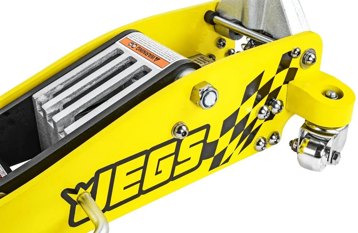 Nouveauté 2026 – Cric de sol professionnel en aluminium JEGS 80077, profil bas, 3 tonnes : 3 1/2 pouces