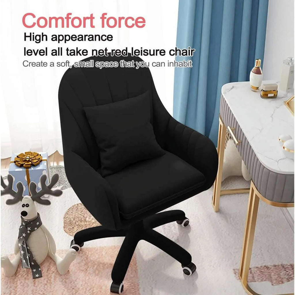 Nouveauté 2026 – Fauteuil de bureau Home , chaise d'ordinateur avec dossier mi-haut capitonné, style moderne, pivotante et réglable en hauteur, en velours blanc