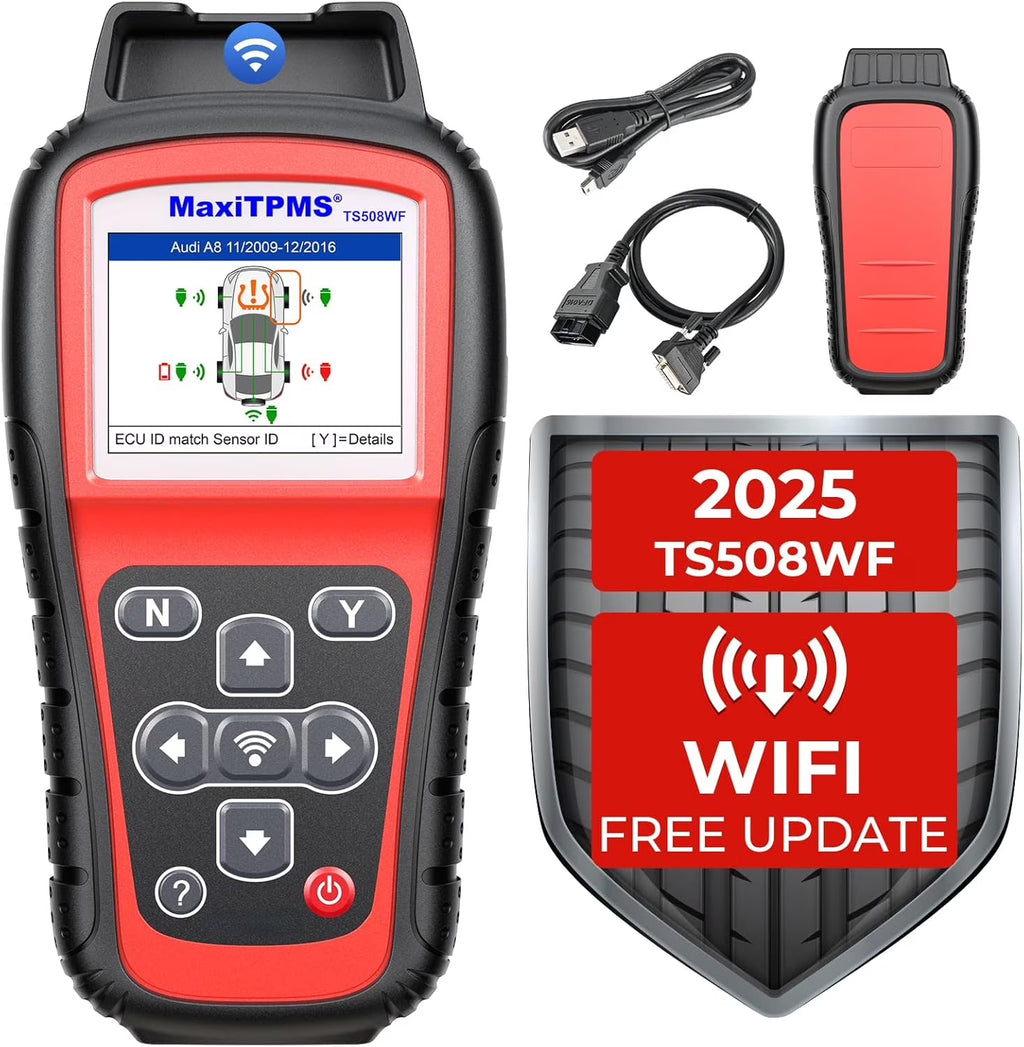 Nouveauté 2026 – Outil TPMS MaxiTPMS TS508WF , version Wi-Fi améliorée (2025) des modèles TS508, TS501 PRO, TS408S et TS601, outil de programmation TPMS MX-Sensor, outil de diagnostic/réinitialisation et de réapprentissage TPMS, lecture/effacement de
