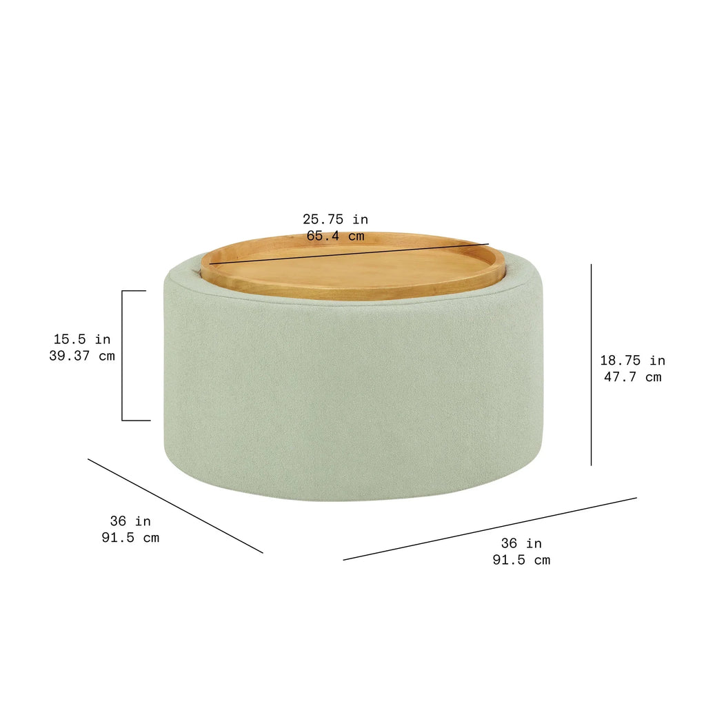 Nouveauté 2026 – Table basse Beautiful Drew Stowaway avec rangement, par Drew Barrymore, couleur crème