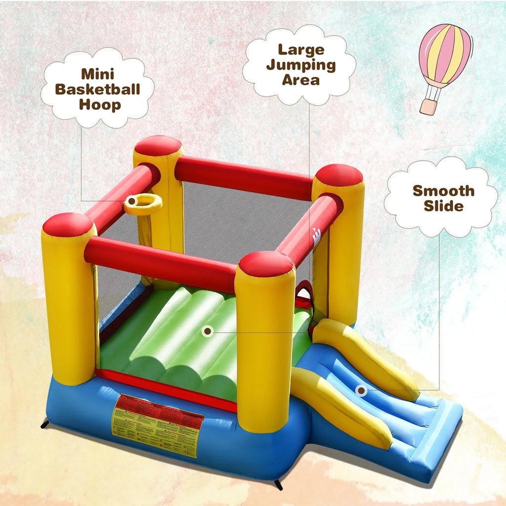 Nouveauté 2026 – Château gonflable Costway pour enfants avec toboggan et souffleur de 480 W