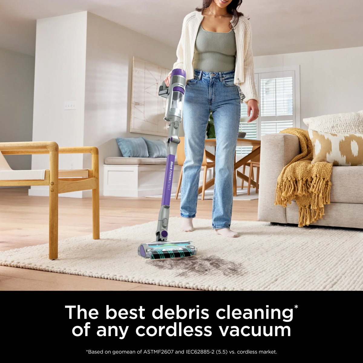 Nouveauté 2026 – Aspirateur balai sans fil Shark PowerDetect , multi-surfaces, avec brosse DuoClean Detect et tube MultiFLEX, jusqu'à 60 minutes d'autonomie, IP1250 bleu