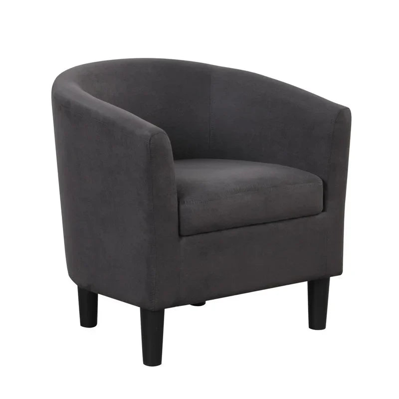 Nouveauté 2026 – Fauteuil d'appoint en velours beige Bonzy Home avec repose-pieds pour salon